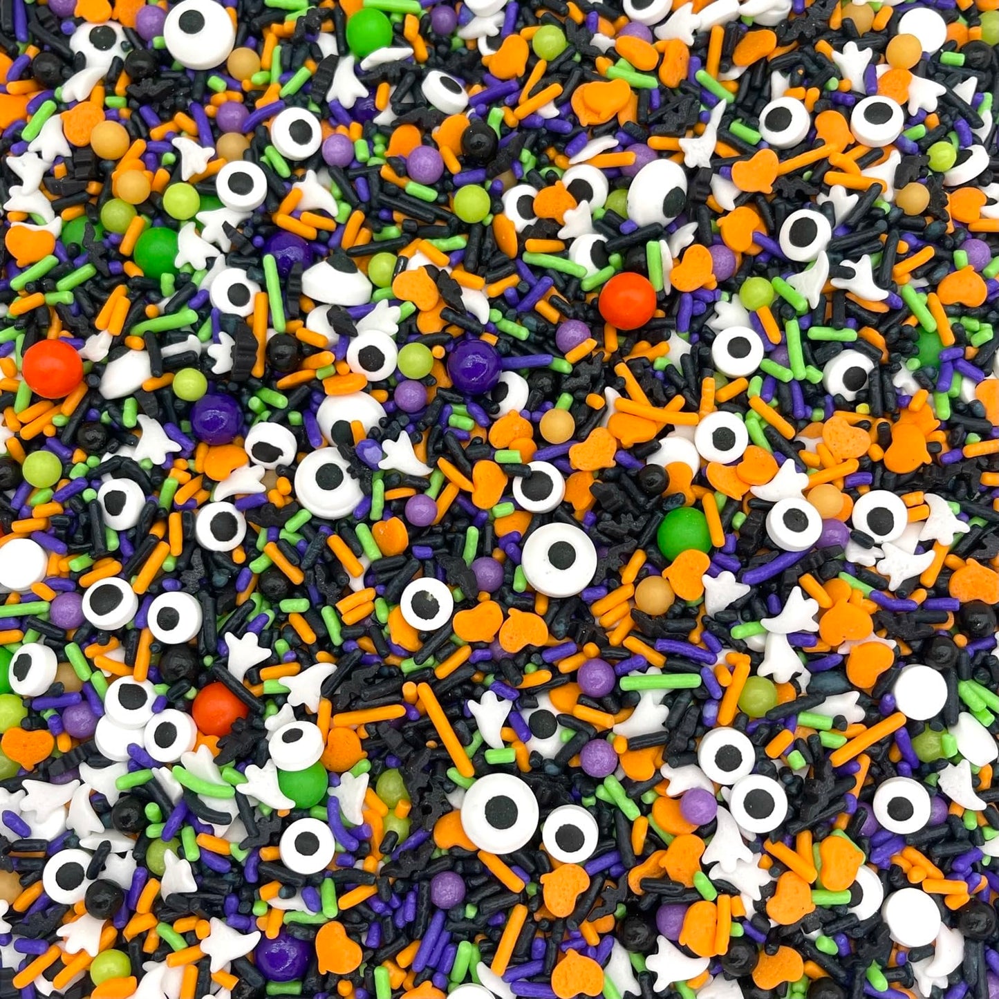 Manvscakes Halloween Sprinkles - Edible Themed Sprinkles for Cake and Cookie Decorating - 8oz - Yellow, Orange, Purple
