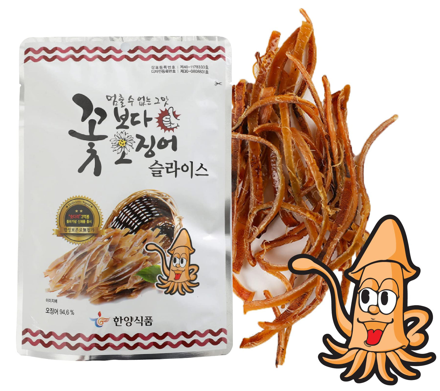 Korea Seasoned Dried Squid Snack ?????? (Original 15g x 5)