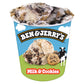 Ben & Jerrys Milk & Cookies Vanilla Ice Cream Pint Non-GMO 16 oz
