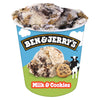 Ben & Jerrys Milk & Cookies Vanilla Ice Cream Pint Non-GMO 16 oz