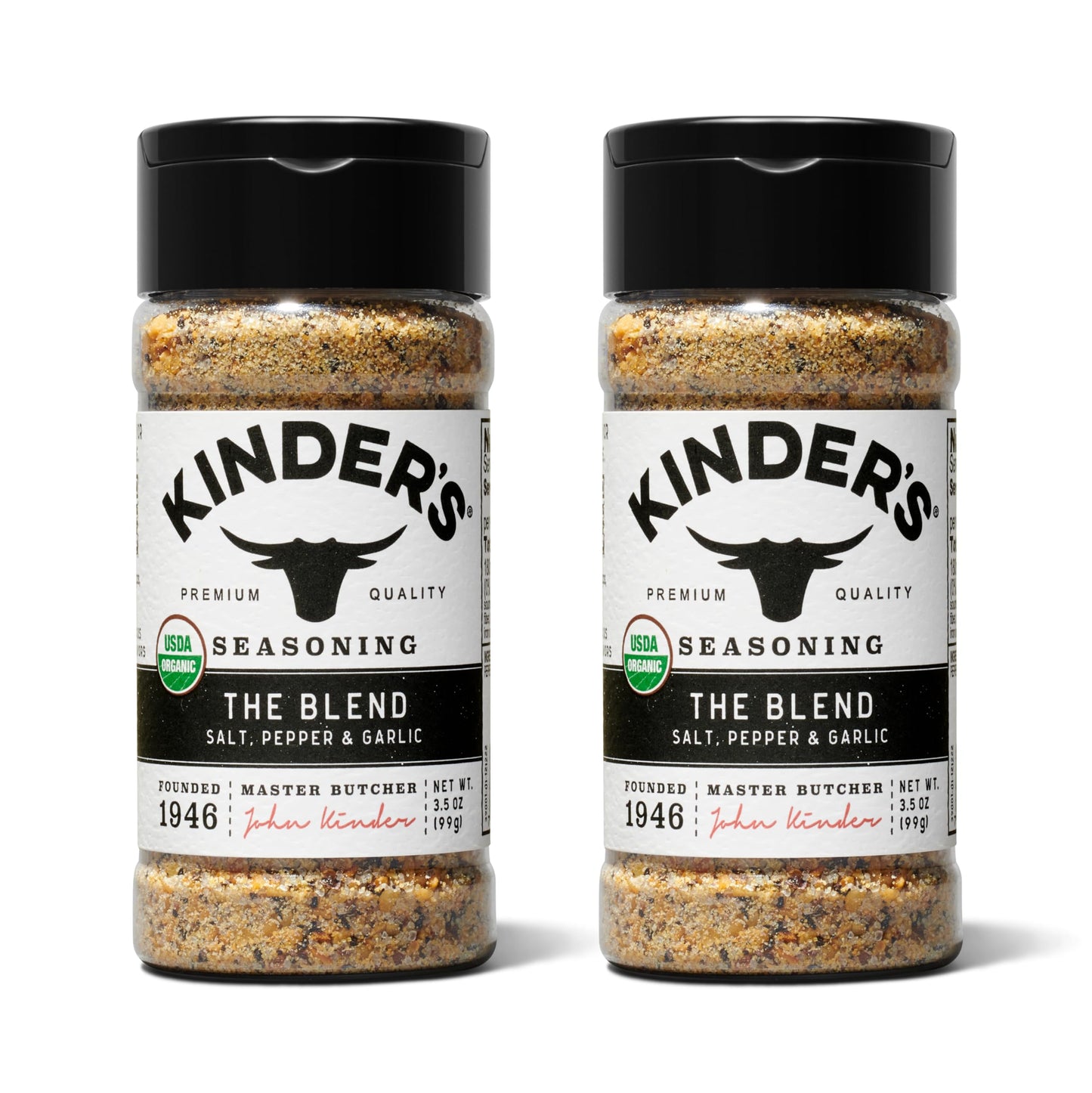 Kinder'S Organic The Blend Seasoning (Salt, Pepper And Garlic), Premium Quality Seasoning, Msg Free And Usda Certified Organic,