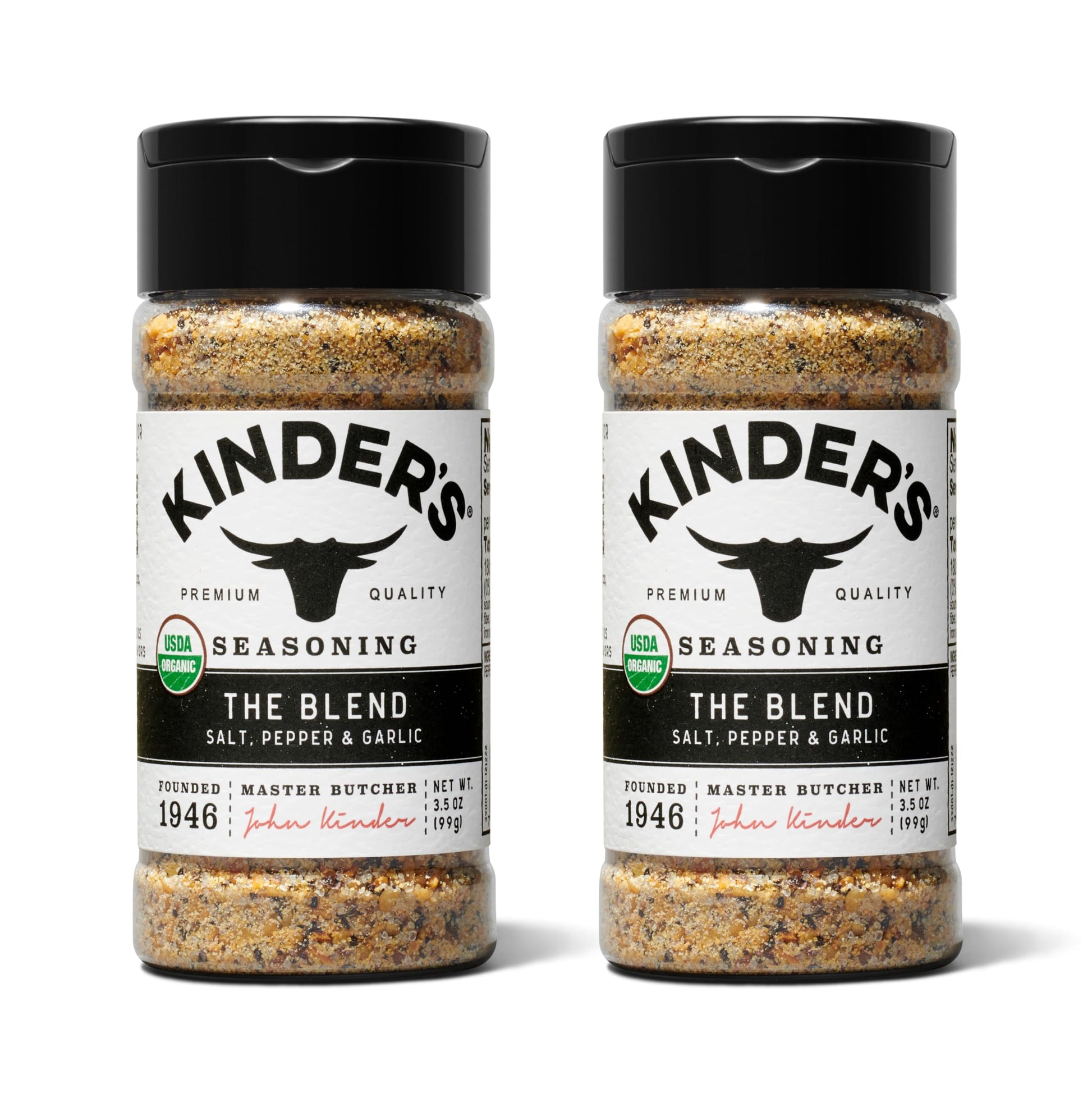 Kinder'S Organic The Blend Seasoning (Salt, Pepper And Garlic), Premium Quality Seasoning, Msg Free And Usda Certified Organic,