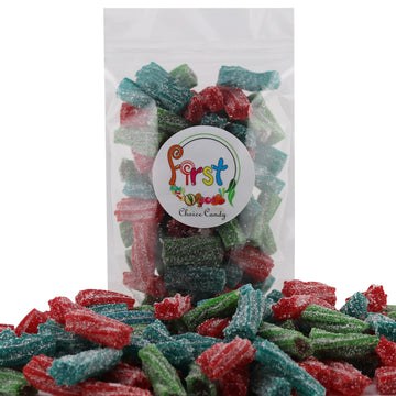 Firstchoicecandy Sour Licorice Twist Bites, Twisteroos Pectin Filled Sour Bites (2.2 Pound, Assorted)
