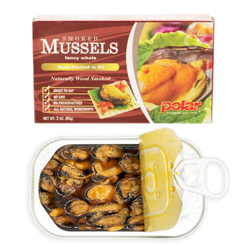 MW Polar Smoked Mussels, 3 Ounce, Pack of 24, Model 189