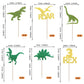 YCTHUNFISH Dinosaur Cupcake Toppers, 24 Pack, Glitter Gold, Bamboo, Small, Dino Theme for Baby Shower or Birthday Party Decorations