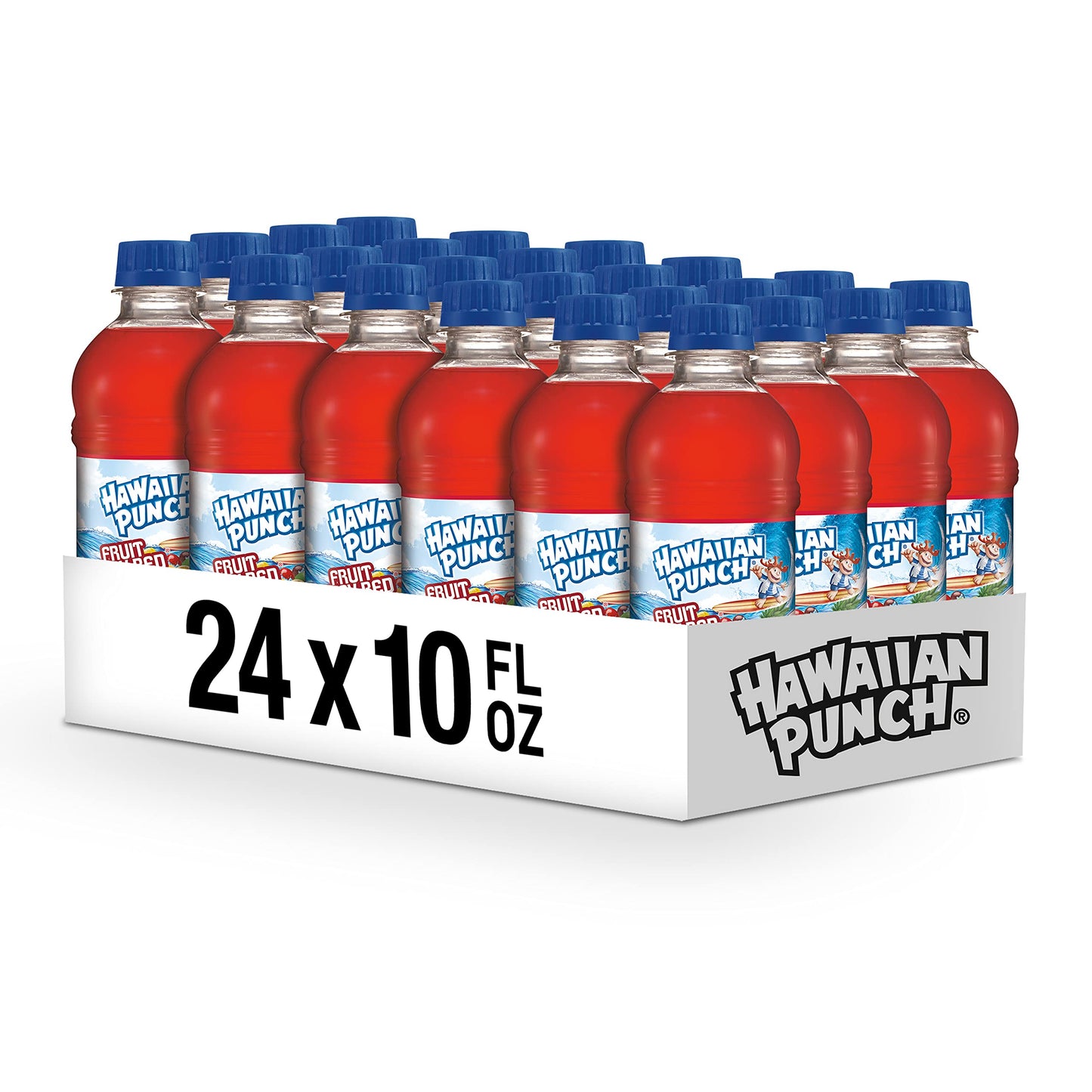 HAWAIIAN PUNCH Fruit Juicy Red Juice Drink, 10 Fl Oz Bottles, Caffeine-free, Gluten-free, 24 Count