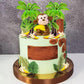 11 Pcs Monkey Cake Topper With Coconut Trees Banana Cake Decoration For Jungle Safari Animal Themed Birthday Baby Shower Party S