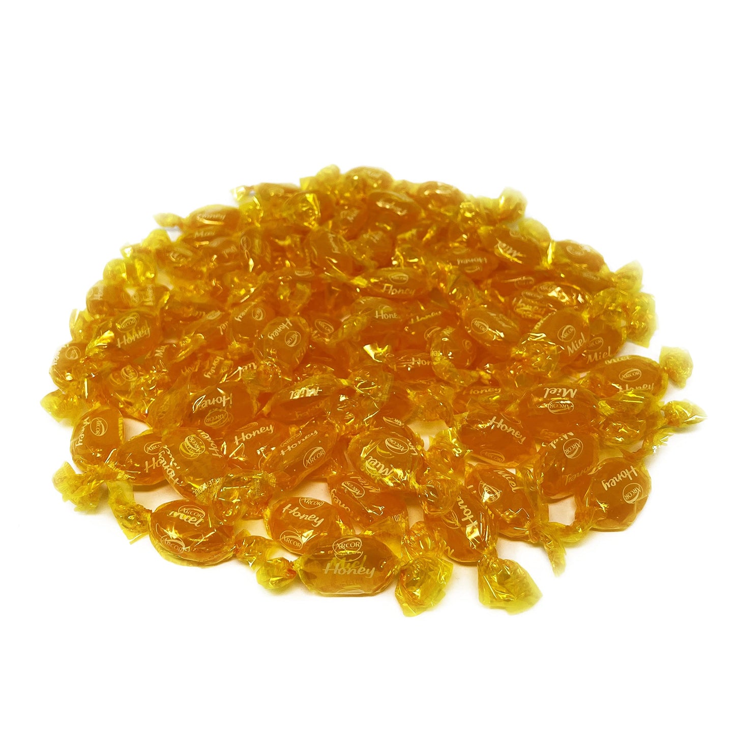 Assortit Holiday Honey Filled Hard Candy - Classic Bon Bons, 1 lb, Gold, Individually Wrapped