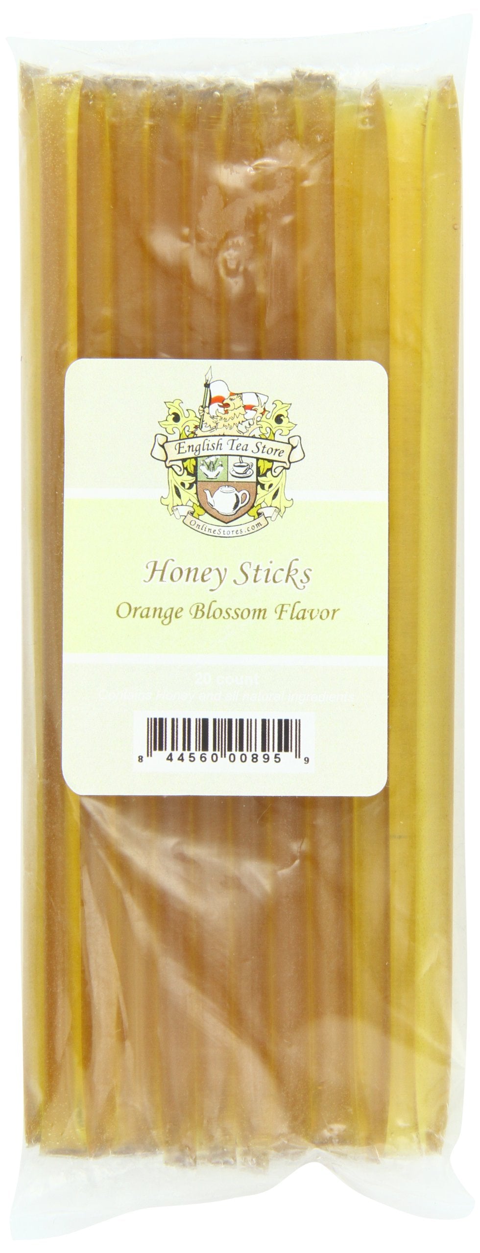 English Tea Store Honey Sticks, Orange Blossom Flavor, 20 Count
