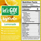 Letz Go! Hydrate Electrolyte Drink Mix, Natural Flavors, No Sugar, 15 Count Pack, Lemonade