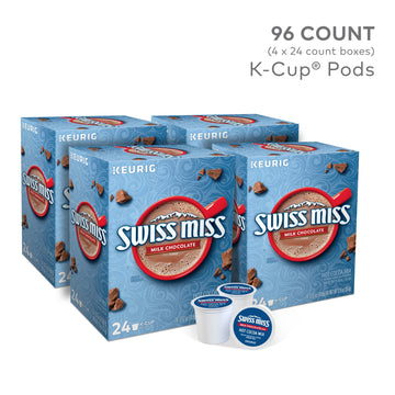 Swiss Miss Milk Chocolate Hot Cocoa, Keurig Single-Serve Hot Chocolate K-Cup Pods, 96 Count