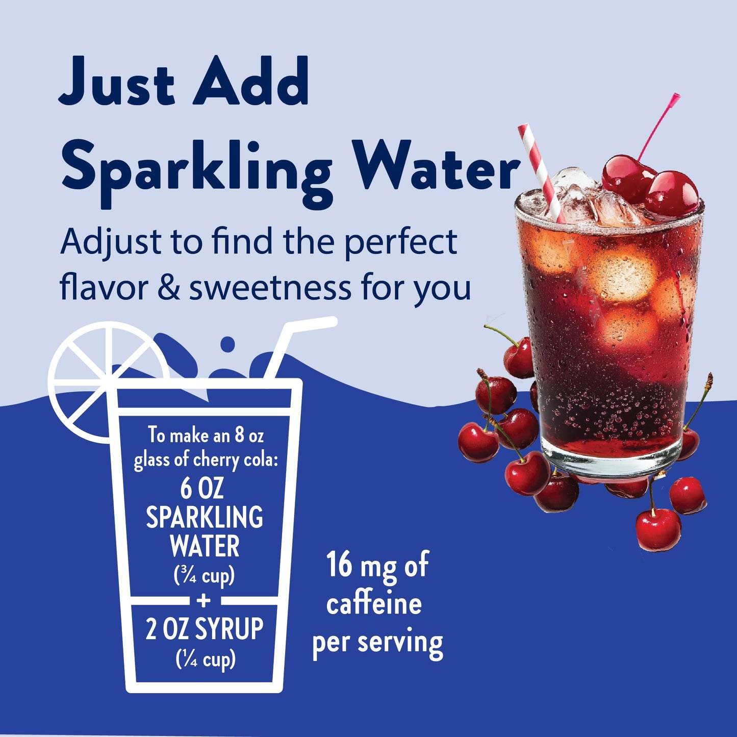 Jordans Skinny Mixes Sugar Free Syrup  Cherry Cola Flavor  Fruit Flavored Water Enhancer  Drink Mix for Iced Tea  Lemonade  Drinks  Low Calorie Water Flavoring  Dairy & Gluten Free Kosher  25.4 Fl Oz