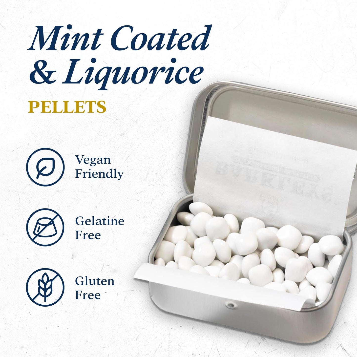 Barkleys Black Licorice Candy, Mint Coated - Licorice Pellets Covered With Refreshing Mint- Gluten Free Licorice, Gelatine Free,