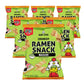 Baby Star Crunchy Ramen Snack Wide | Wasabi 2.46Oz (6 Pack) | Delicious Dry Ramen Snack Packs