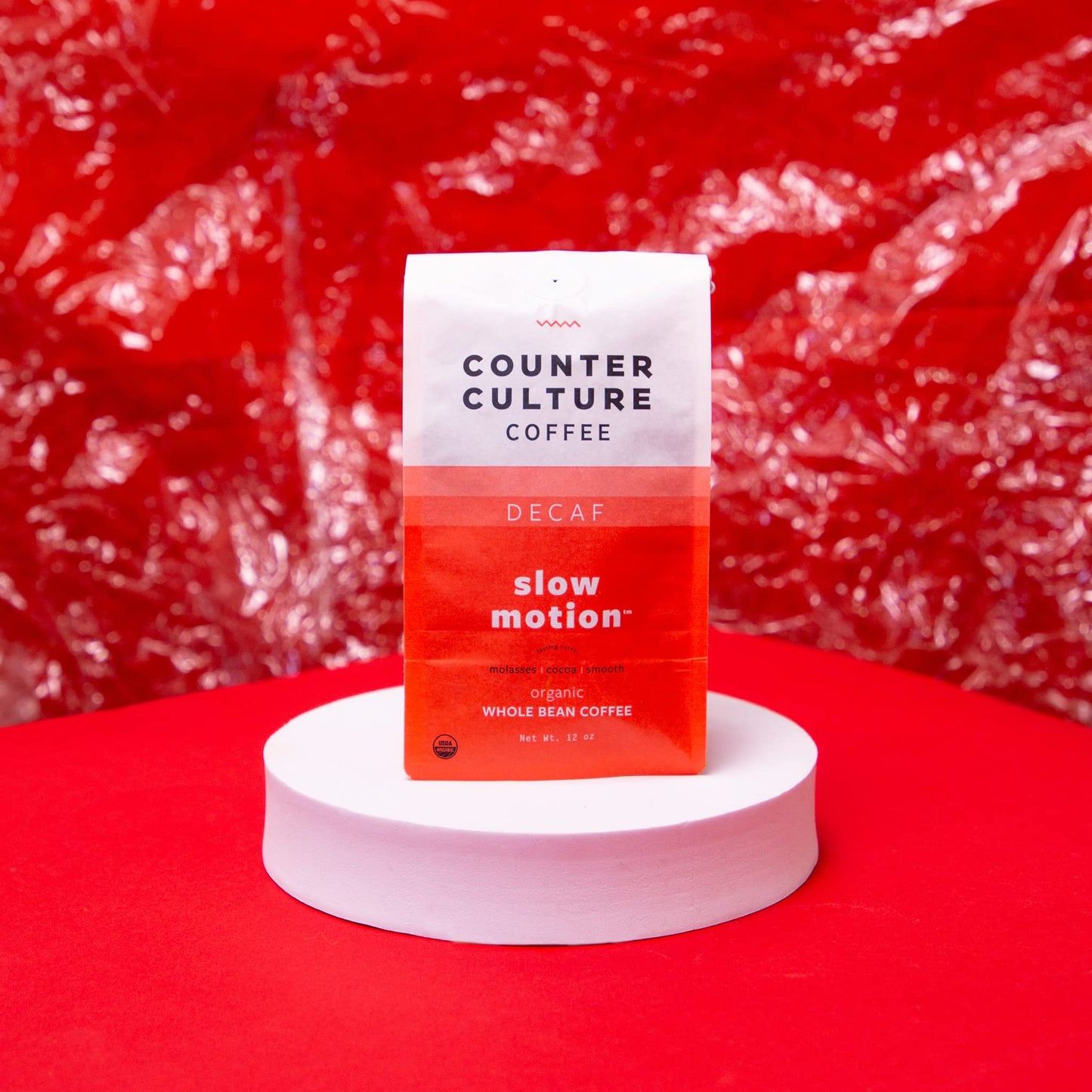 Counter Culture Coffee Slow Motion Decaf - Medium Roast, Organic, Sustainably Farmed, Kosher, Whole Bean Coffee, 12 Oz (1 Bag)