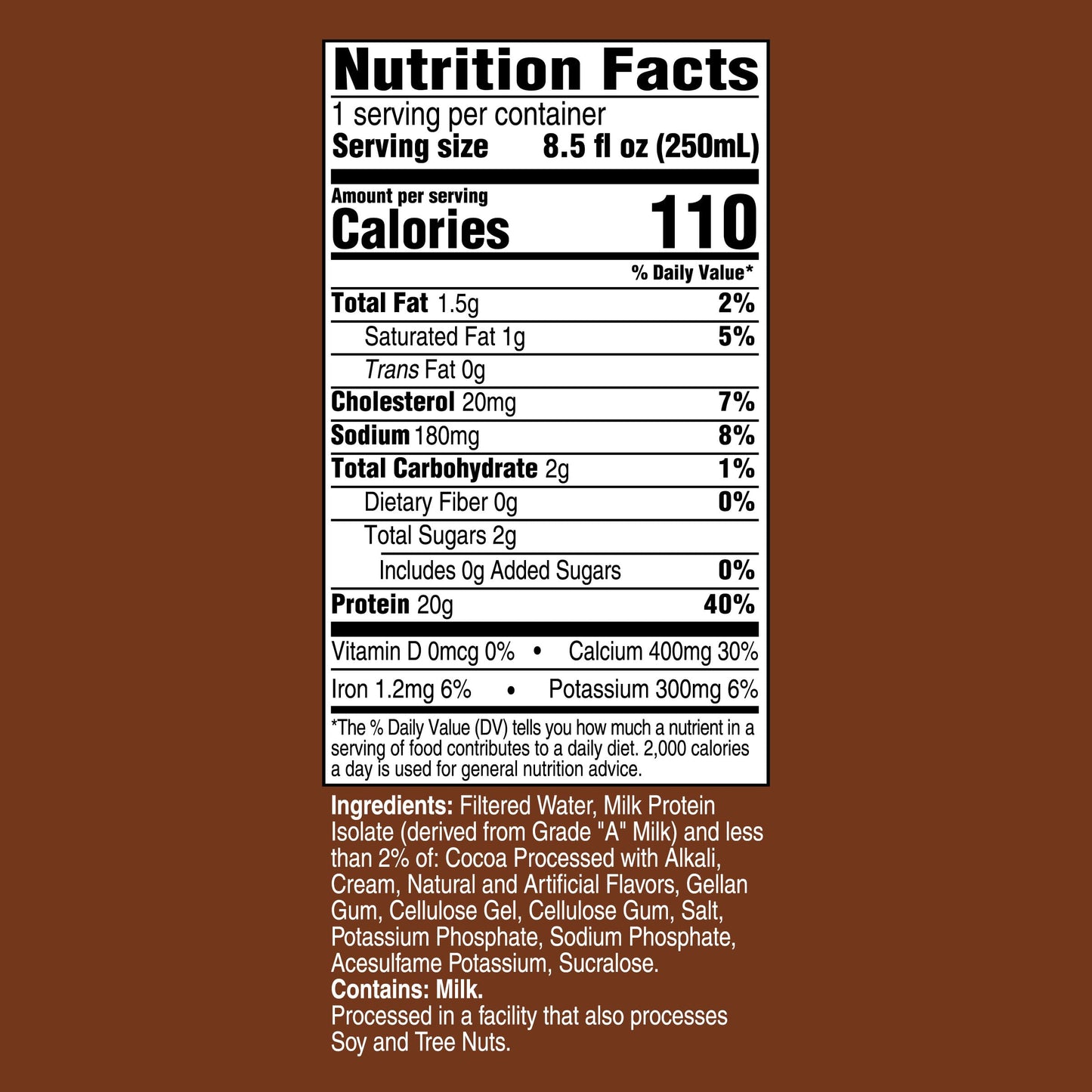 Unjury Ready to Drink Protein Shakes | Chocolate | 20g Protein | 12-Pack | 1 Fl Oz Each