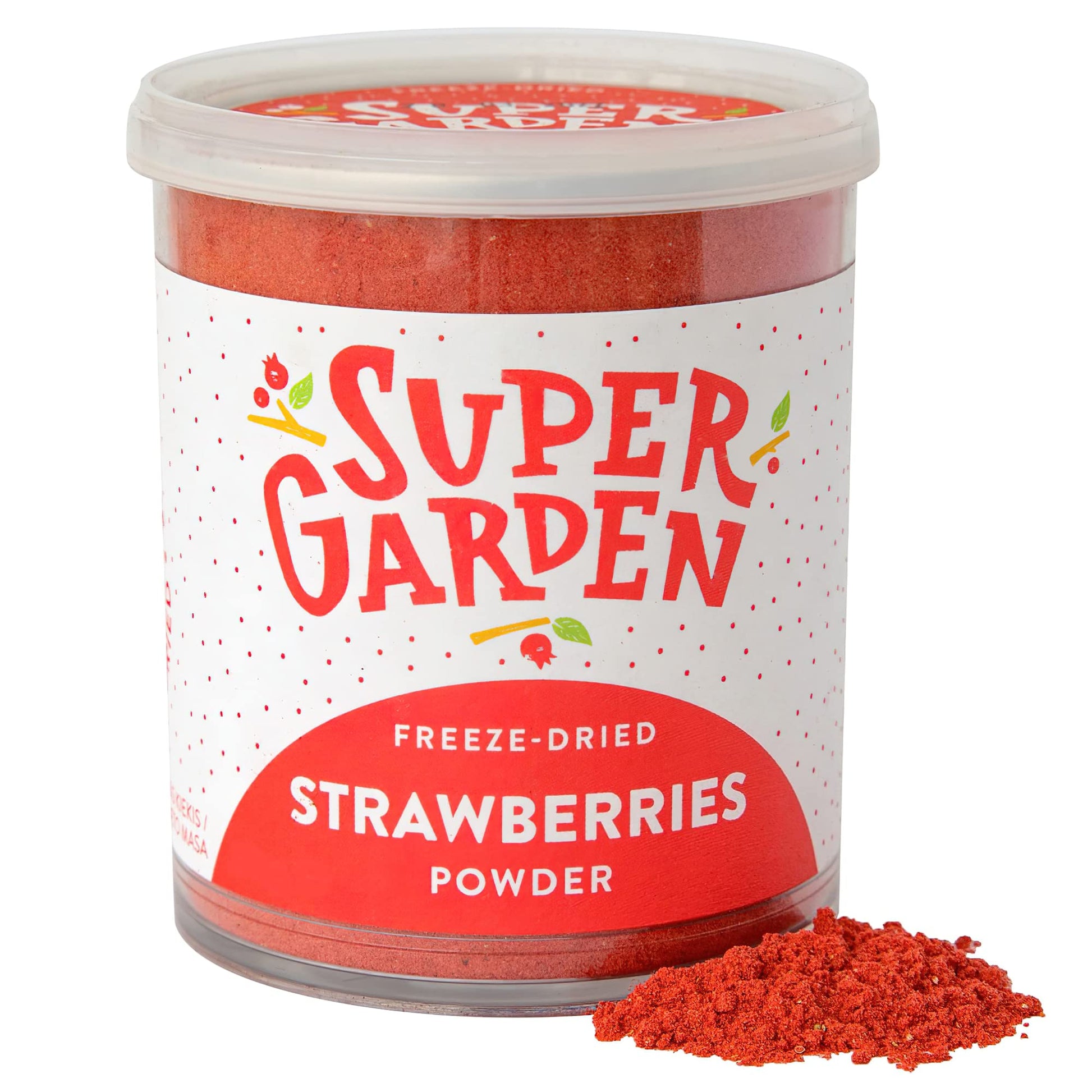 Super Garden Freeze Dried Strawberries Powder | Flavorful and 100% Pure Freeze Dried Strawberry Powder | Freeze Dried Fruit Powd