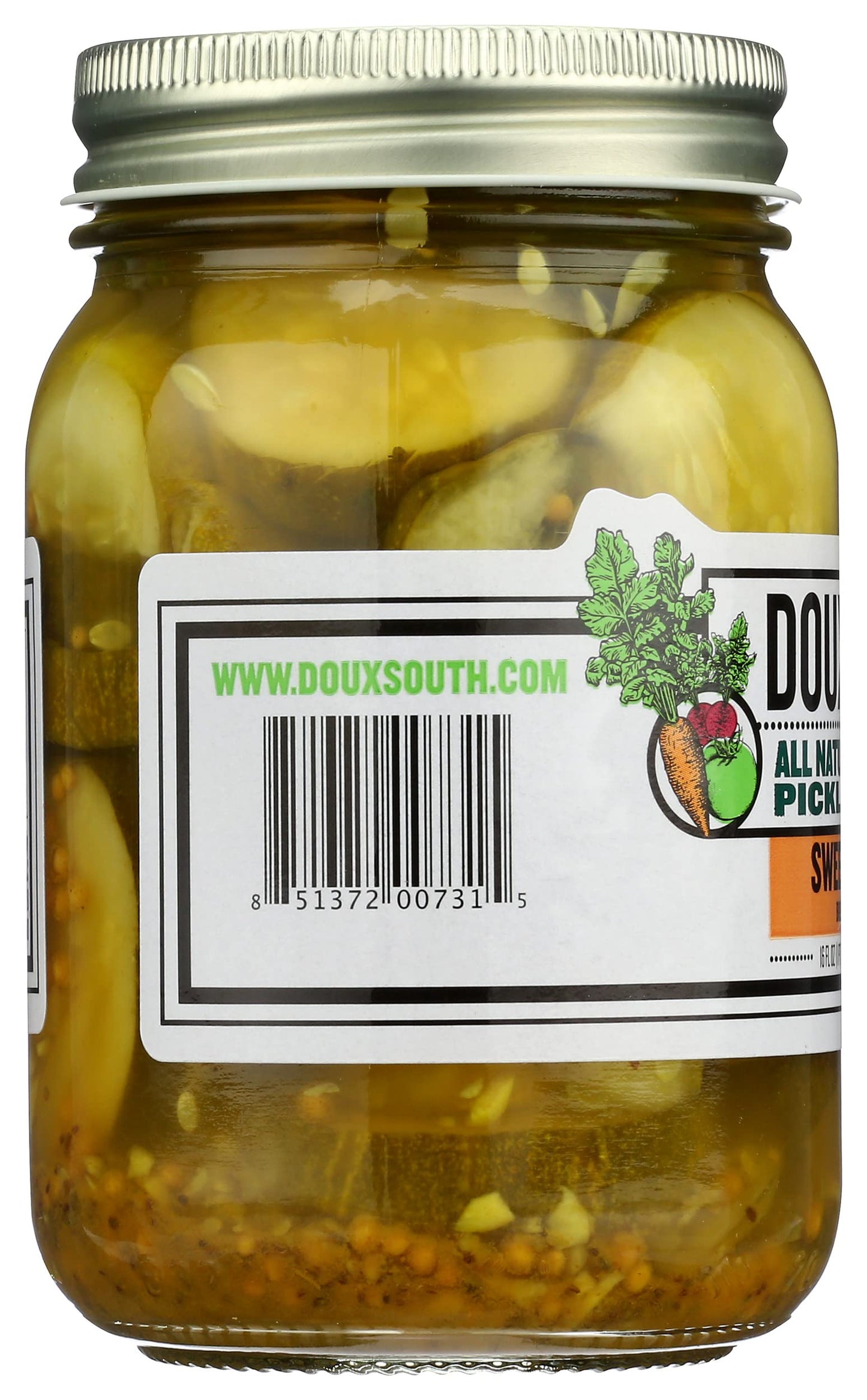 Doux South Sweet Soulshine Pickle Slices, 16 Oz