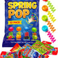 Spring Pop Finger Sucker Kids Candy on a Spring - Assorted Fun Flavors 24 Count (12 Individually Wrapped Pack of 2) Kosher Fun L