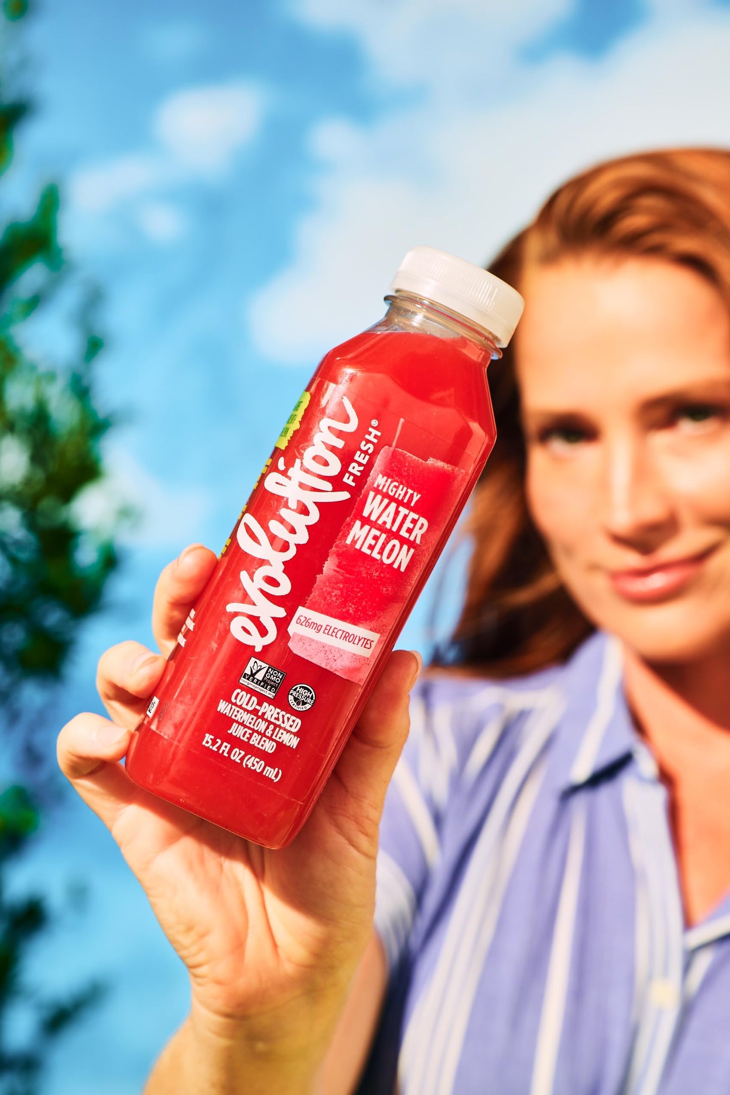Evolution Fresh Mighty Watermelon, 100% Cold-Pressed Watermelon & Lemon Juice Blend, Natural Source of Hydration,15.2 Fl Oz