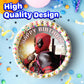 7.5 Inch Edible Cake Toppers - Red And Black Masked Themed Birthday Party Collection Of Edible Cake Decorations