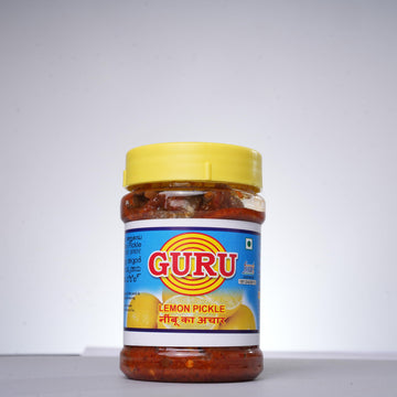 Guru Lime Pickle/Lemon Pickle/Khatta Nimbu Achar Home Made Healthy ||South Indian Pickle, 300Gm Jar Pack