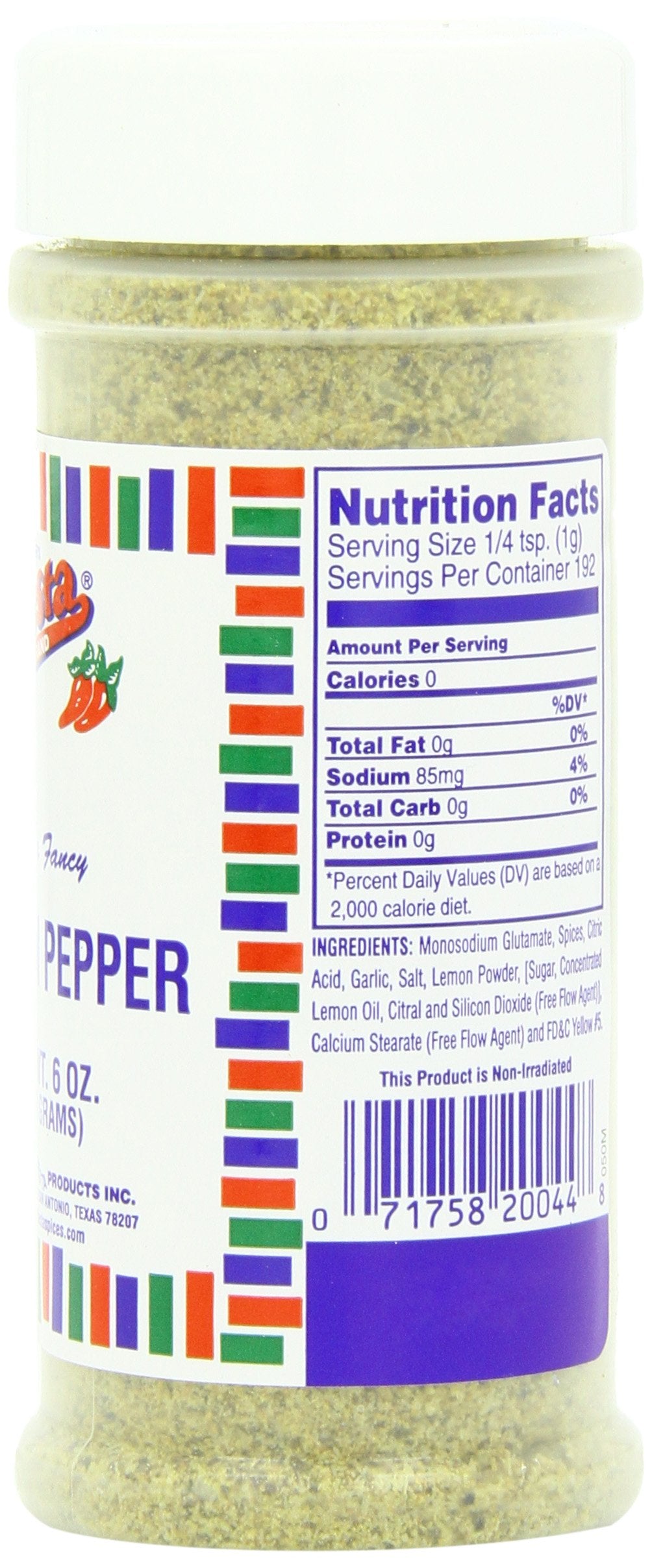 Fiesta, Ssnng Lemon Pepper, 6 Oz, (Pack Of 6)