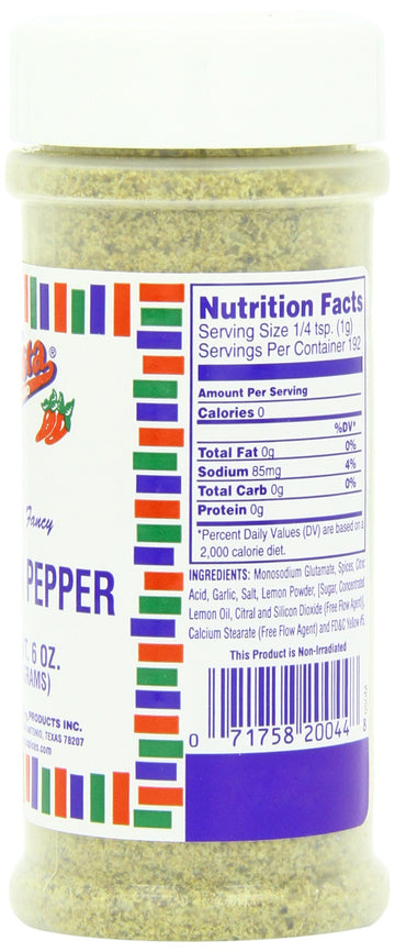 Fiesta, Ssnng Lemon Pepper, 6 Oz, (Pack Of 6)