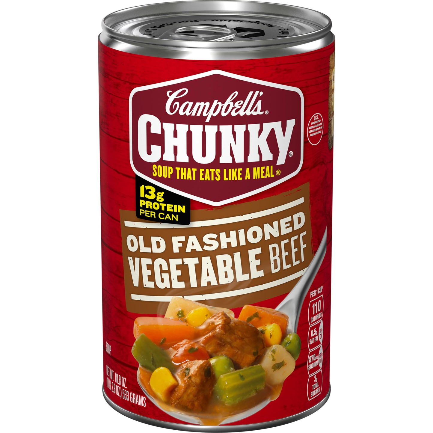 Campbell’S Chunky Soup, Old Fashioned Vegetable Beef Soup, 18.8 Oz Can