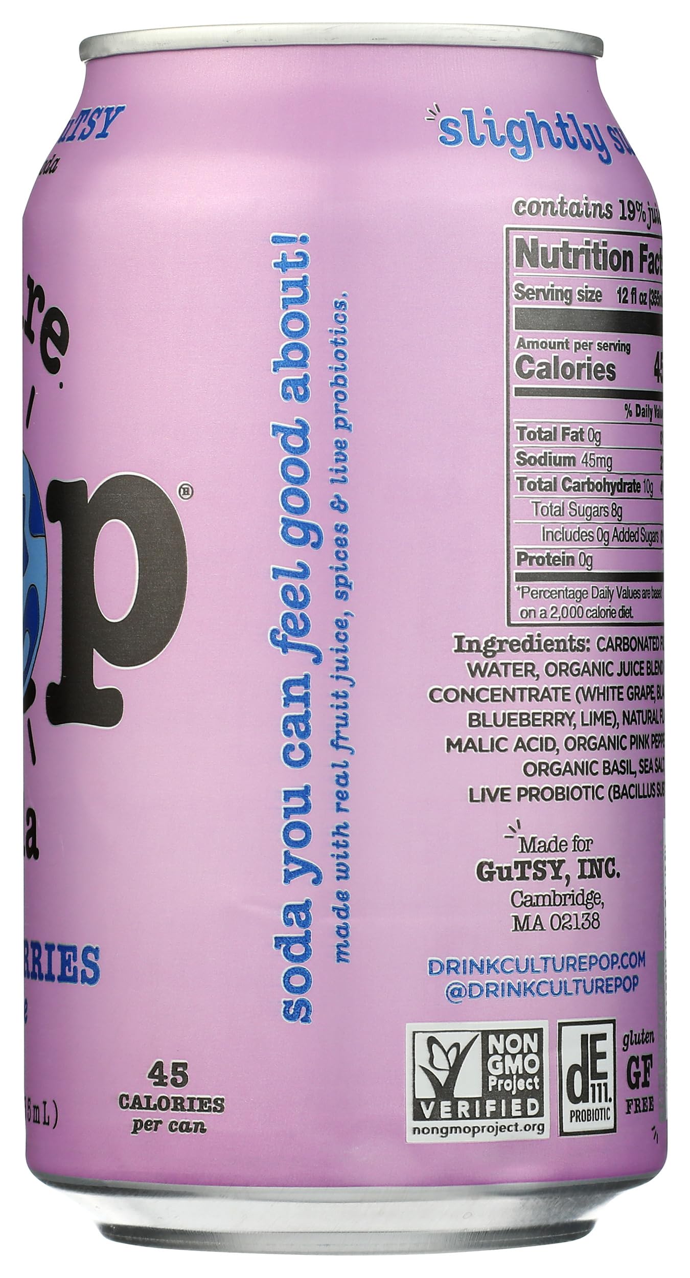Culture Pop Soda Probiotic Wild Berry 12 Fo