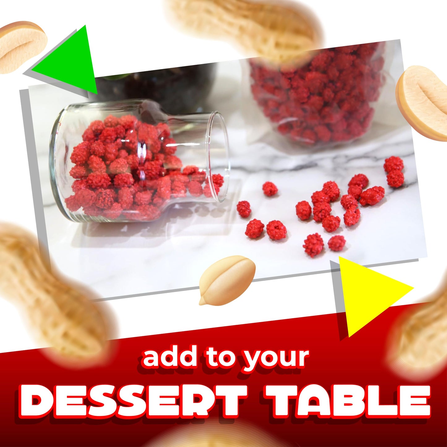 French Burnt Peanuts Candy | 1 Pound Bag | Crunchy Coated Peanuts | Old Fashioned Treat for Snacking and Gifting | Red Candy wit