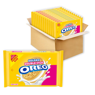 OREO Double Stuf Golden Sandwich Cookies, Family Size, 12 - 18.71 oz