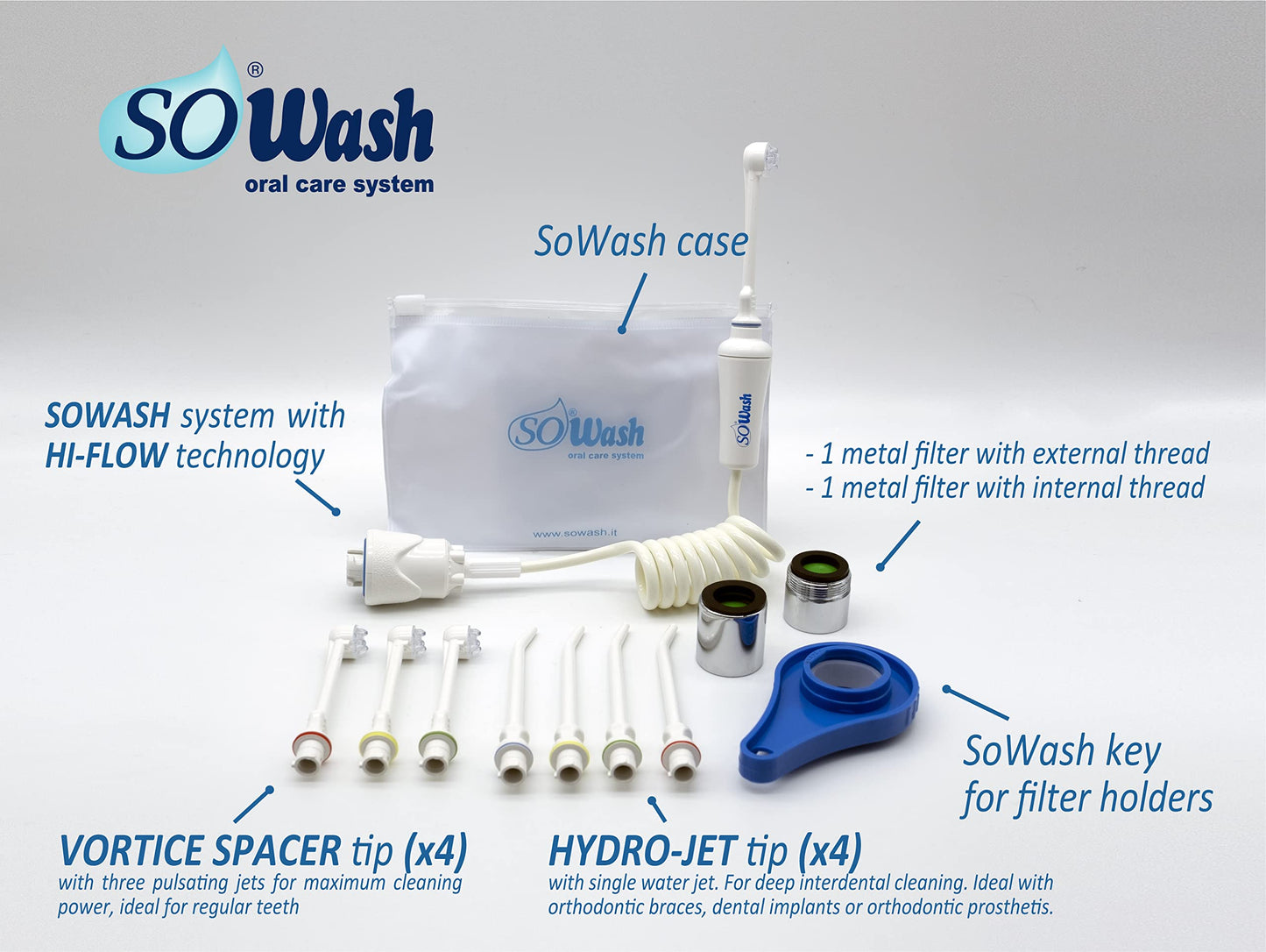 Water Flosser Sowash Family, Faucet Oral Irrigator Dental Water Floss, It Connects Directly To The Faucet, Non-Electric Dental I