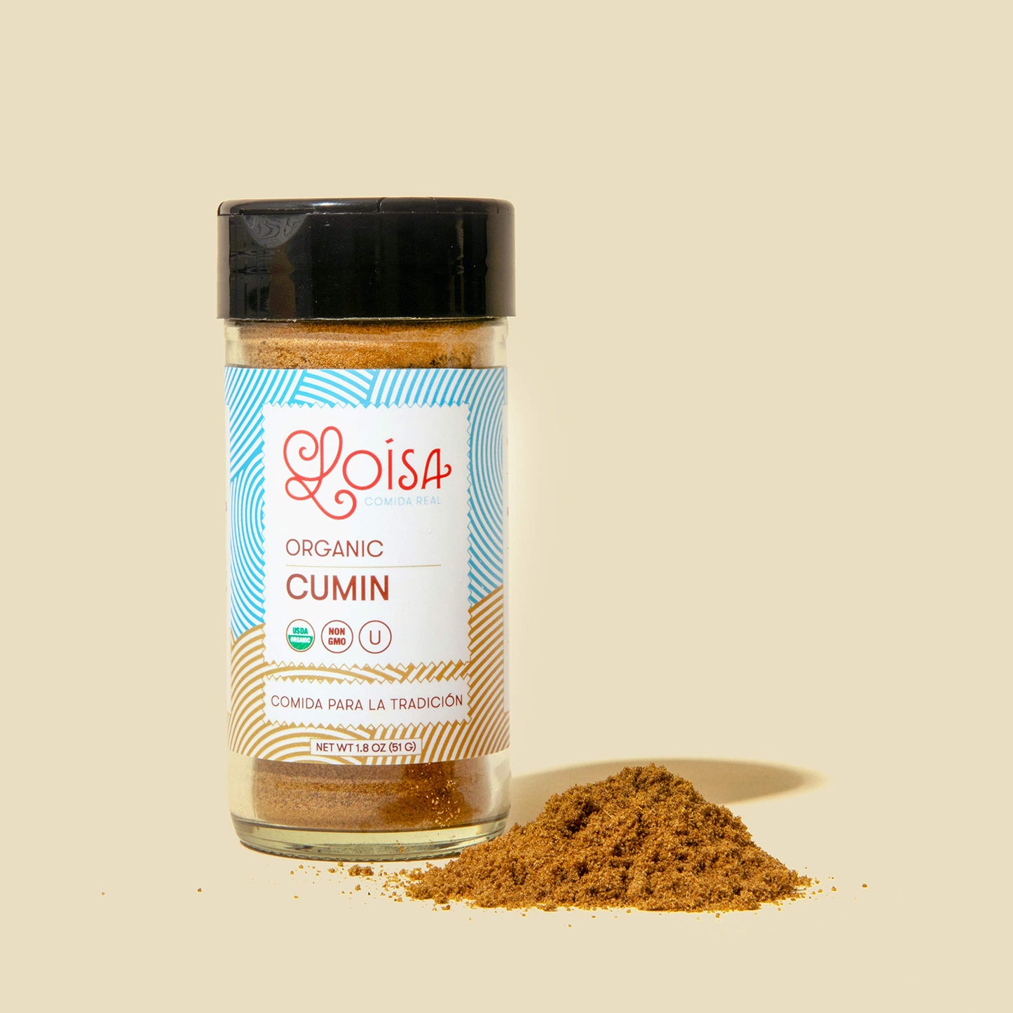 Loisa Organic Cumin, Ground - Usda Organic, Non-Gmo, No-Msg, No Preservatives, No Artificial Coloring, No Artificial Flavors (Cu