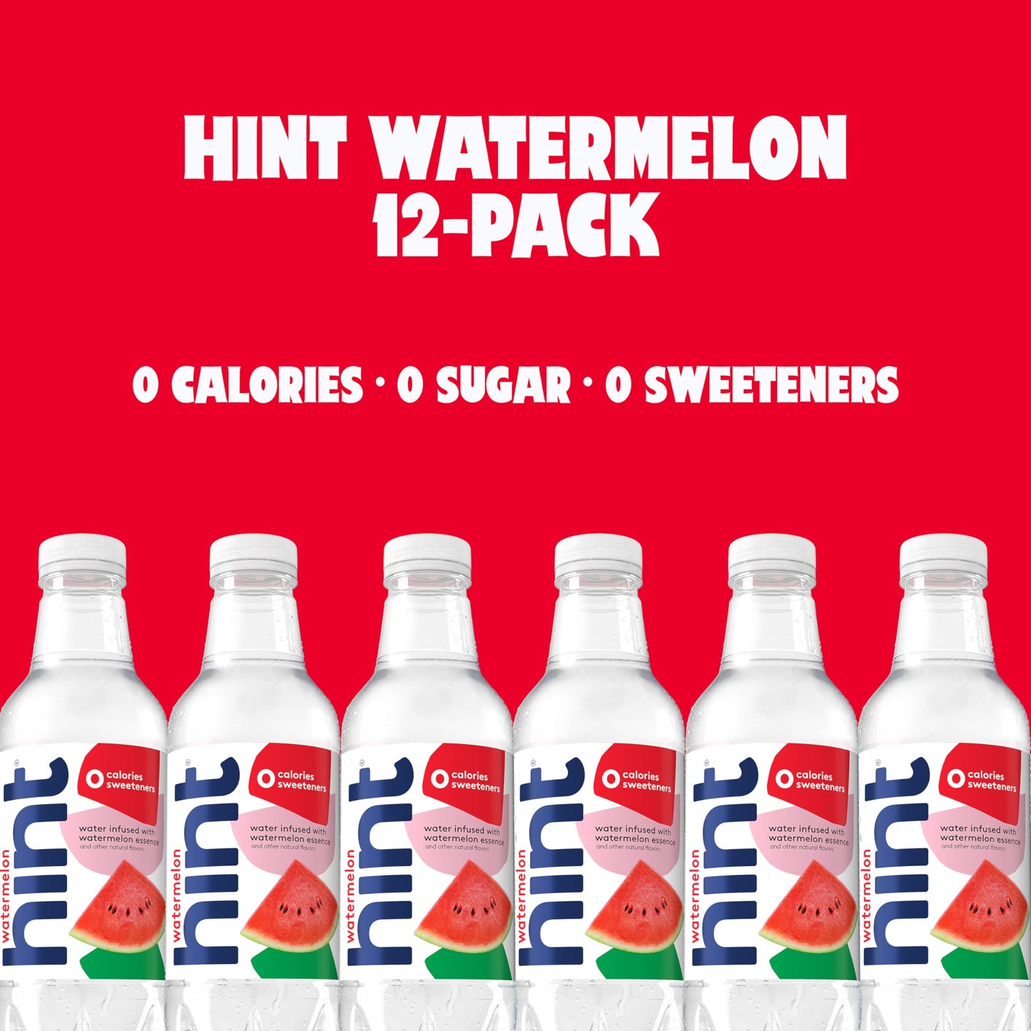 Hint Fruit-Infused Bottled Water, Watermelon - Sugar Free Flavored Water with Zero Calories, Naturally Flavored, and No Artifici