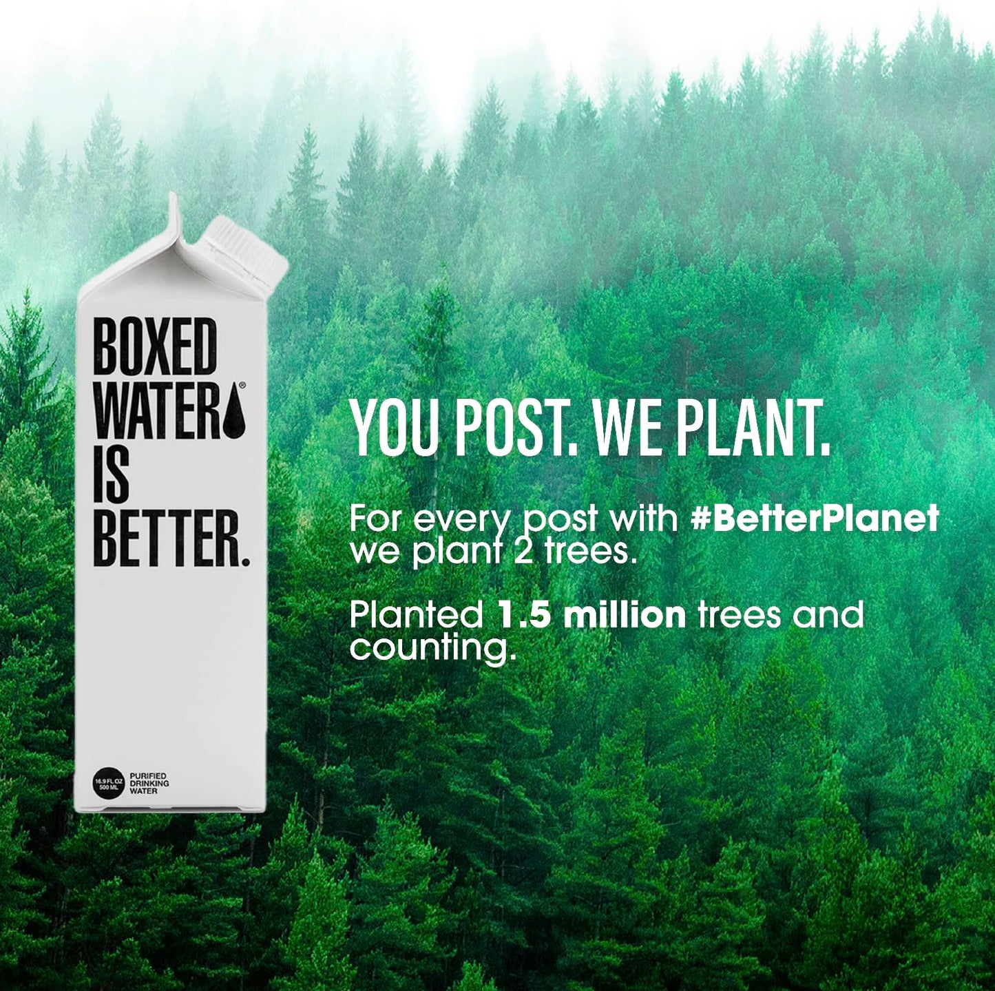 Boxed Water 33.8 oz. (12 Pack) - Purified Drinking Water in 92% Plant- Based Boxes - 100% Recyclable, BPA-Free, Refillable/Reusa