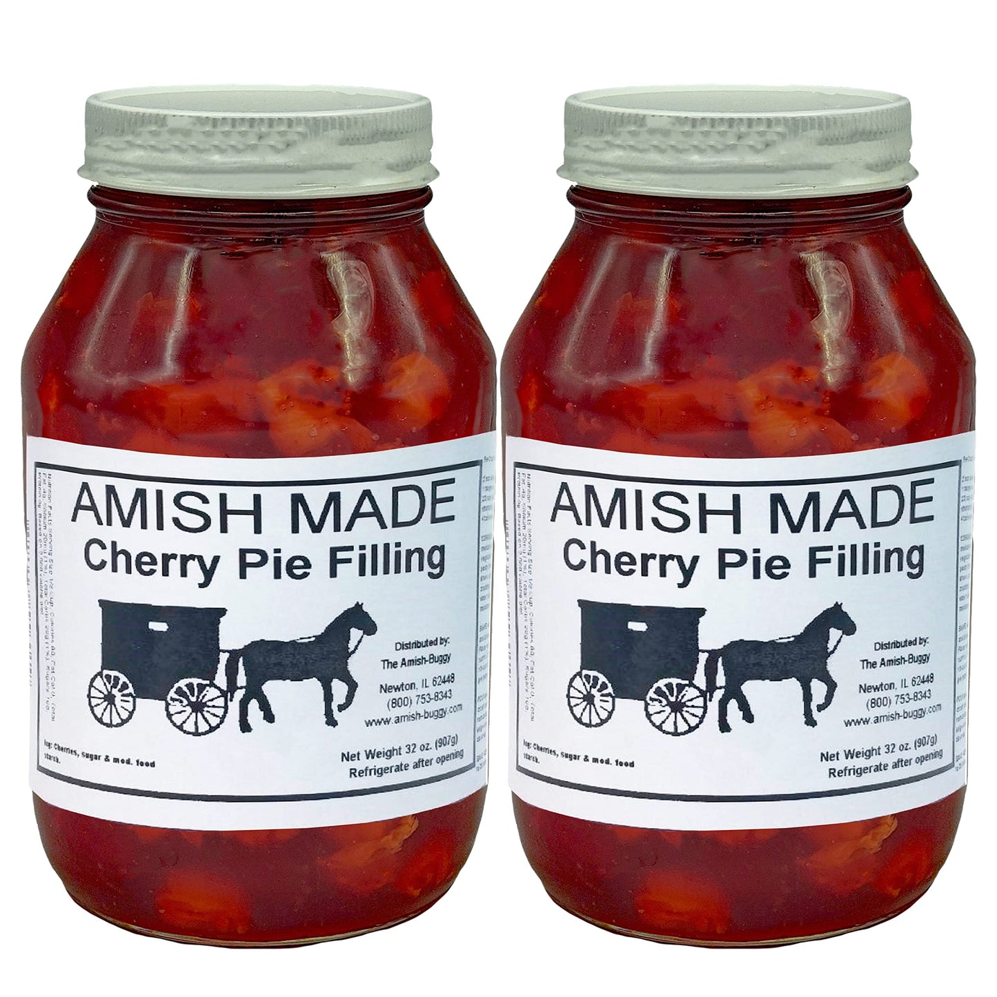 Amish Pie Filling Cherry - TWO 32 Oz Jars