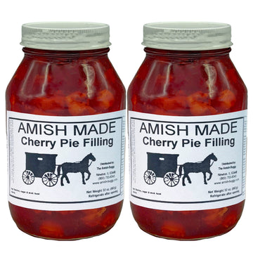 Amish Pie Filling Cherry - TWO 32 Oz Jars