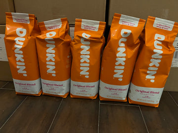 Dunkin' Donuts Whole Bean Coffee 5 x 1 LB Total 5 LB