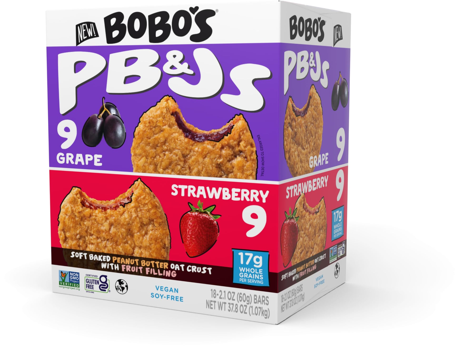 Bobos PB&J Variety Pack - 18 Count, 22.606 cm Height, Perfect for Snacks
