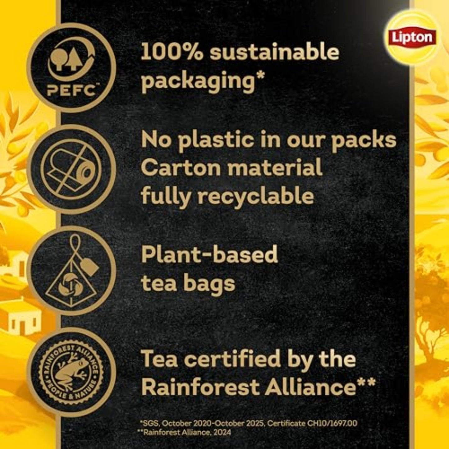Lipton Black Tea Peach Mango Flavored Tea Bags, 20 Count, Pyramid Bags, Multicoloured, Model 800858