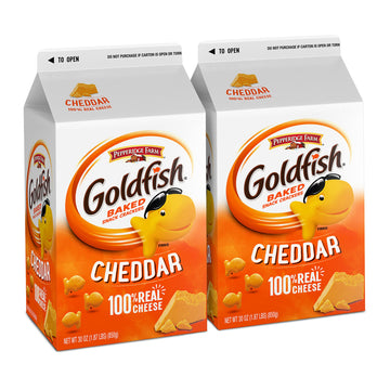 Goldfish Cheddar Crackers, Snack Crackers, 30 Oz Carton, 2 Ct Box