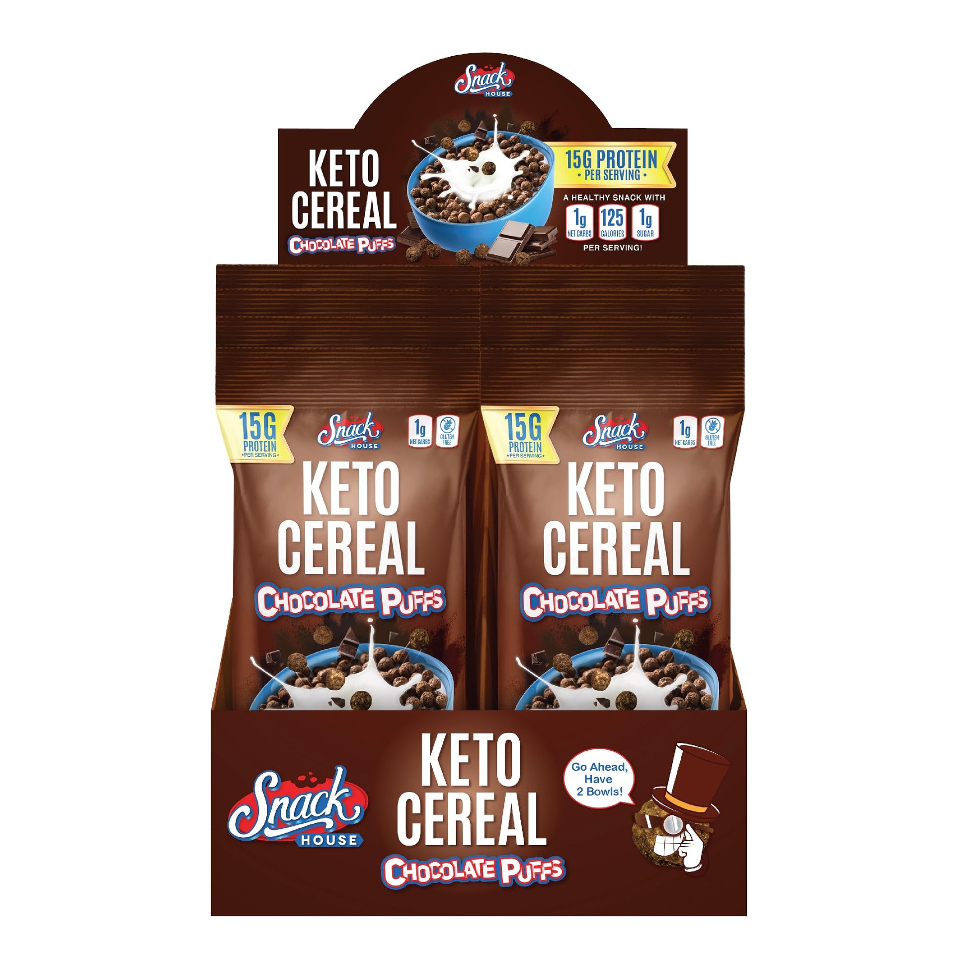 Keto Cereal By Snacks House, High Protein Low Carb Healthy Breakfast Food - Gluten & Grain Free Crunch - Paleo, Diabetic, Ketoge