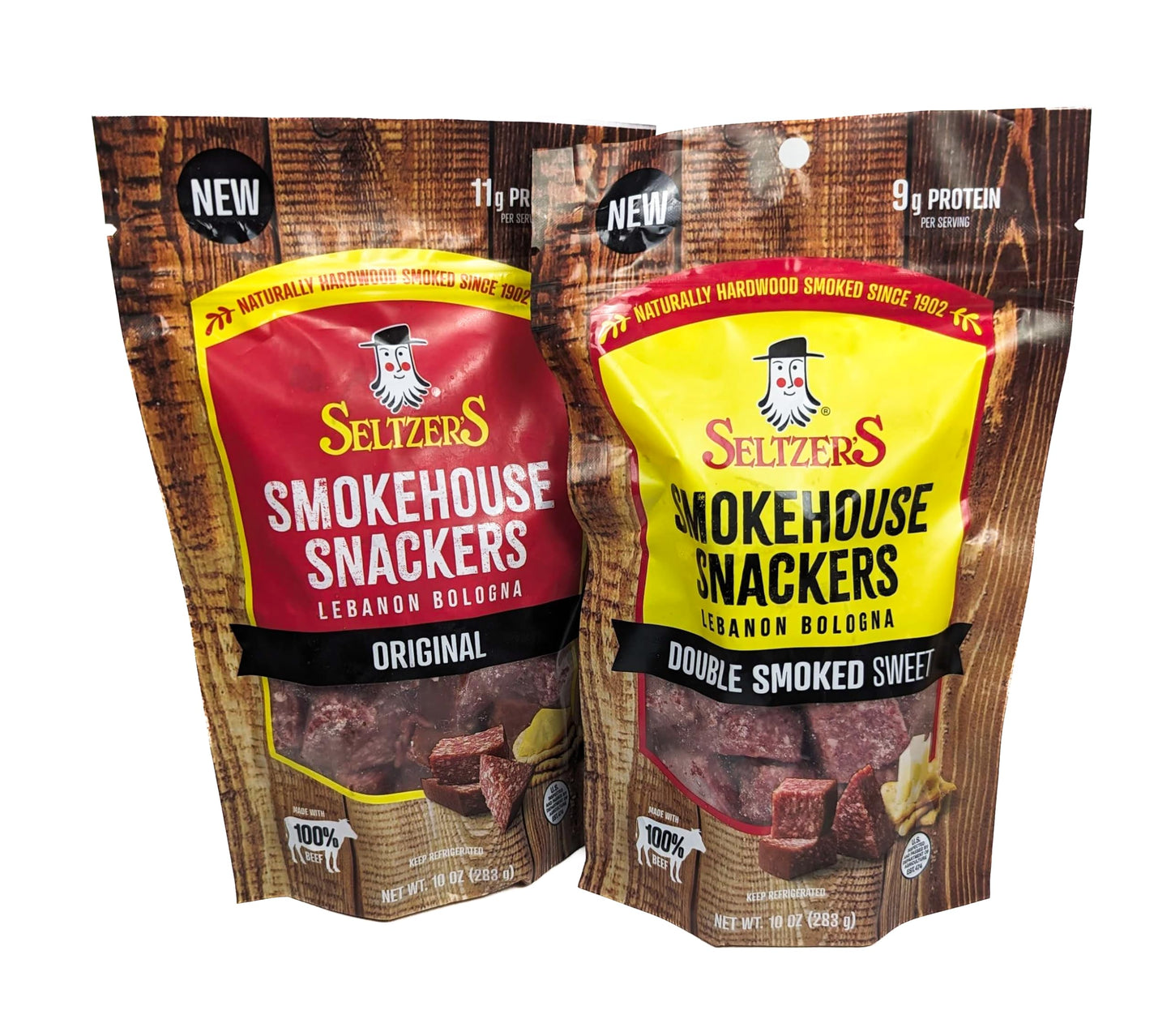 Generic Lebanon Bologna Smokehouse Snackers, Original & Double Smoked Flavor, 10 oz bags (Pack of 2)