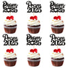 24 Pack Prom 2025 Cupcake Toppers Class of 2025 Congrats Grad Cupcake Picks for 2025 Graduation Theme Birthday Party Supplies De