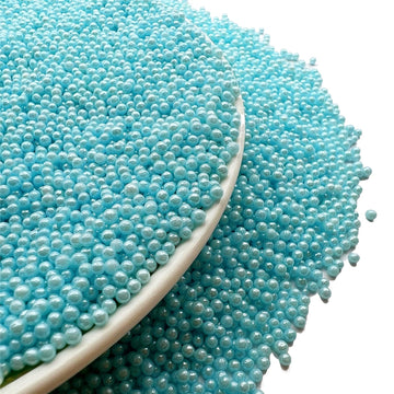 Se Si&Moos Light Blue Sprinkles Baby Blue Nonpareils Edible Pearls For Cake Decorating Small Pearl Sprinkles Halloween Cake Deco