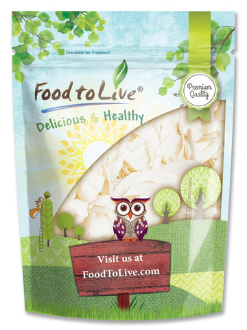 Food to Live Coconut Chips, 2 Pounds - Unsweetened Flakes, Unsulfured, Raw, Dried, Desiccated, Shaved Coco Nut Meat, Vegan, Keto