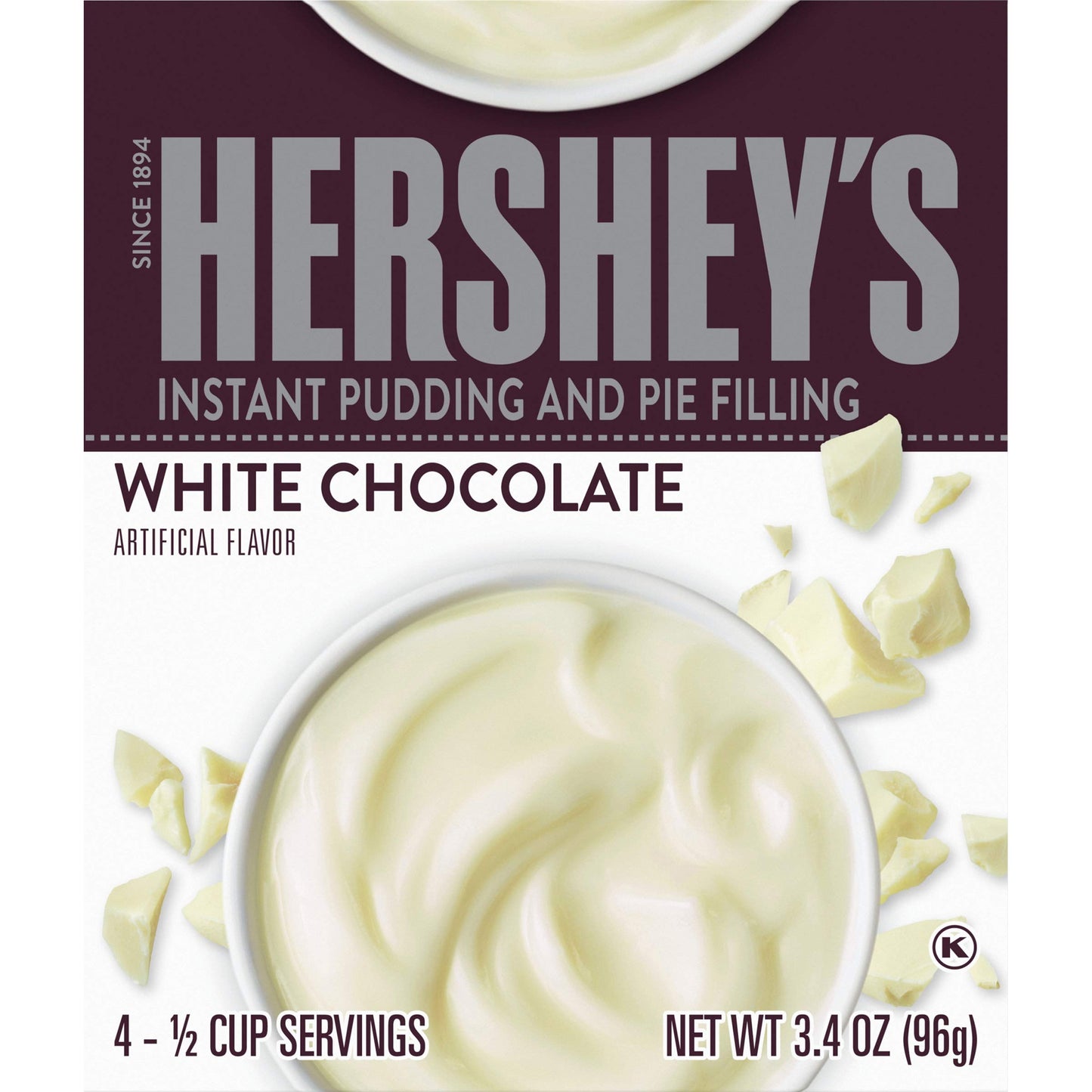 Hersheys Instant White Chocolate Pudding Mix (Pack of 4)