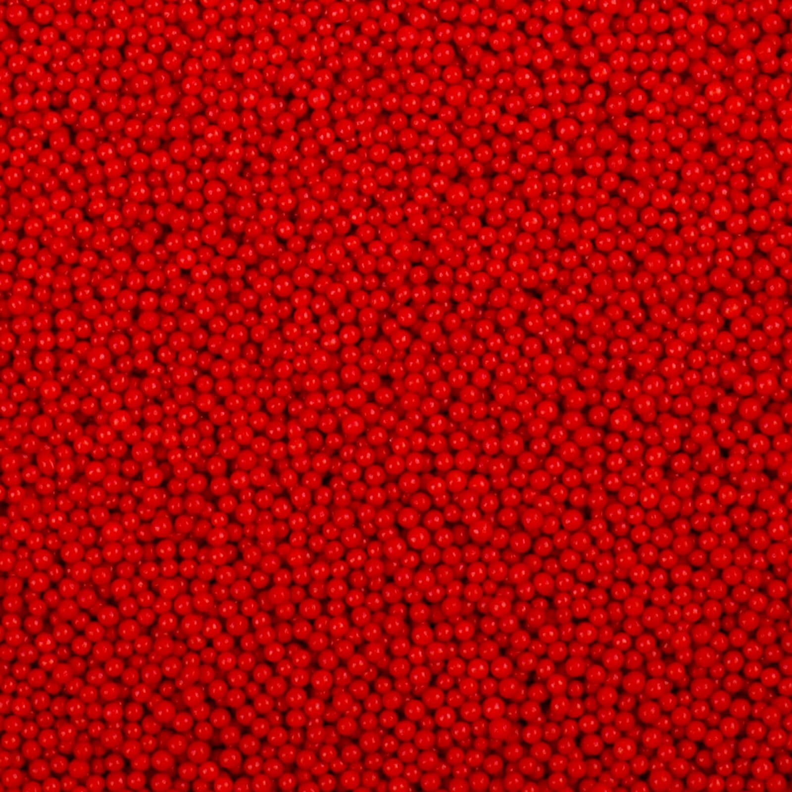 Red Nonpareils Sprinkles - 2mm Edible Mini Pearl Sprinkles for Cake Decorating, Cupcake, Cookie, Baking, Donuts, Ice Cream Toppi