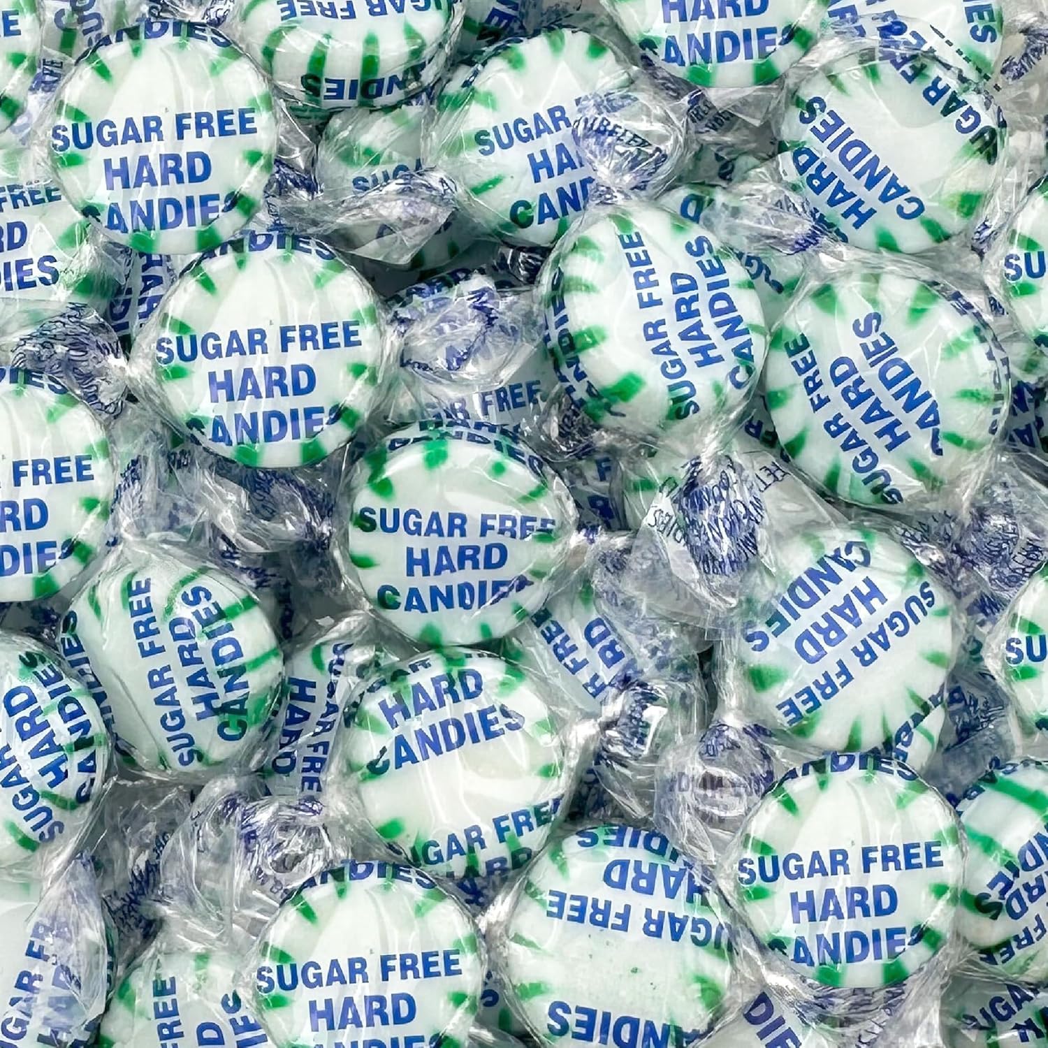 ASOZI Sugar Free Spearmint Starlights, Sugarless Mints Candy, 16 Ounce, Ideal for Diabetics, Guilt-Free Treats